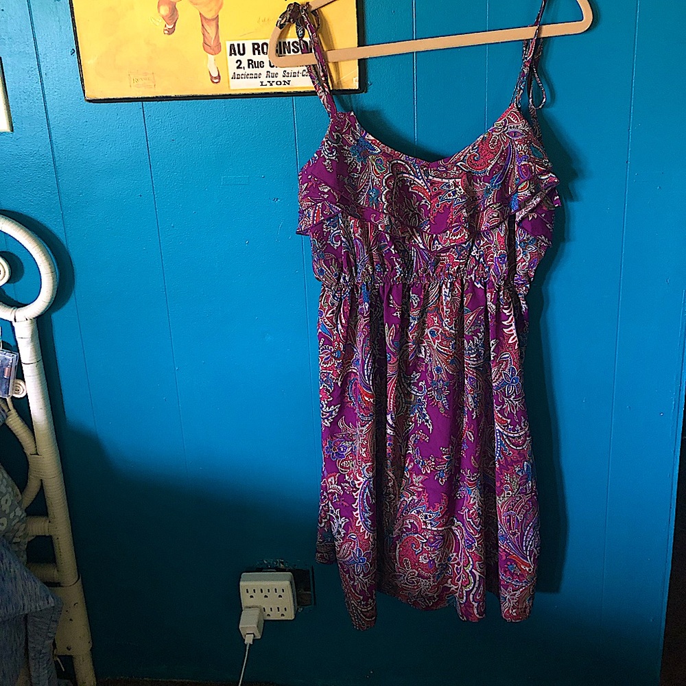 COPY - Forever21 2x Paisley Spaghetti strap dress Magenta